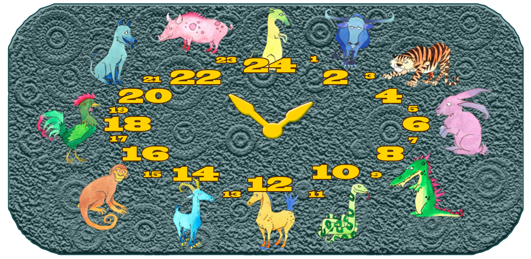 Kinesisk dyr, stjernetegn | Døgnets timer, timer mellem dyr, afstand tid | Hemmelig dyr, Secret animal | Rotten