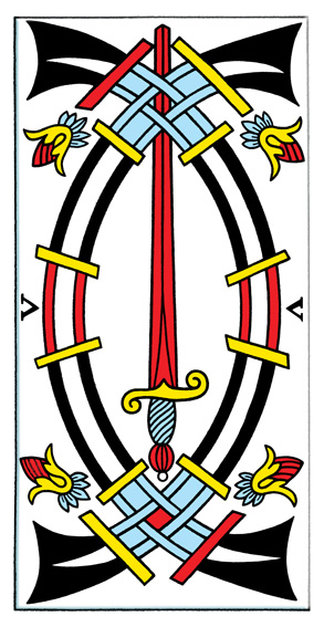 Tarot 5 Sværd